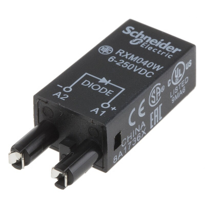 Schneider Electric Pluggable Function Module, Diode for use with RPZ Series Relay Sockets, RXZ Series Relay Sockets