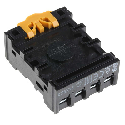 Omron 8 Pin 250V ac DIN Rail Relay Socket, for use with MK2PD-I, MK2PD-S, MK2P-I, MK2PND-I, MK2PND-S, MK2PN-I, MK2PN-S,