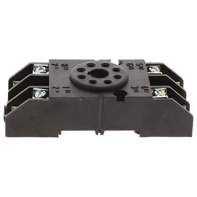 Tempatron 8 Pin 250V ac DIN Rail, Panel Mount Relay Socket, for use with Octal Relay