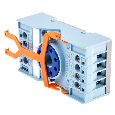 Releco MRC 8 Pin 300V ac DIN Rail Relay Socket, for use with MRC Series 8-Pin Relay
