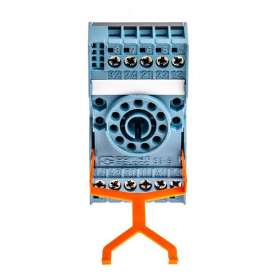 Releco MRC 11 Pin 250V ac DIN Rail Relay Socket, for use with MRC Series 11-Pin Relay