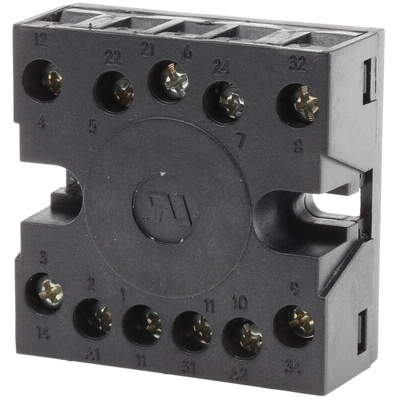 Crouzet 11 Pin Panel Mount Relay Socket, for use with 814 Digital Timer