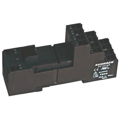 TE Connectivity 14 Pin 240V ac DIN Rail Relay Socket, for use with PT Series
