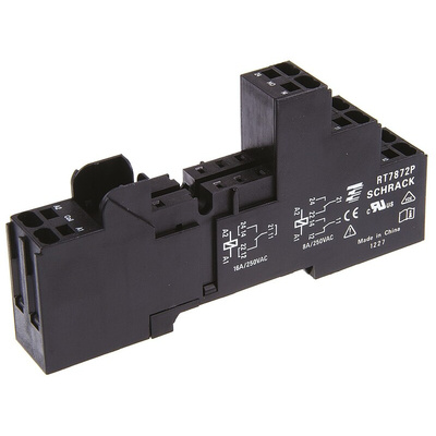 TE Connectivity 8 Pin 240V ac DIN Rail Relay Socket, for use with RT Series
