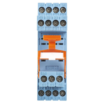Releco MRC 14 Pin 250V ac DIN Rail Relay Socket, for use with 4 Pole QRC Series