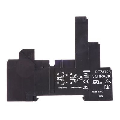 TE Connectivity 5 Pin 240V ac DIN Rail Relay Socket, for use with RT Series