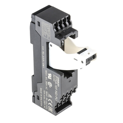 Omron P7SA 10 Pin 24V dc DIN Rail Relay Socket, for use with G7SA Series Relay
