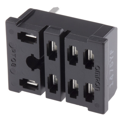 Omron 8 Pin 110V ac DIN Rail Relay Socket, for use with LY1-0, LY2-0, LY2Z-0