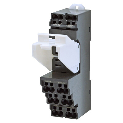 Omron PTF 250V Chassis Mount Relay Socket, for use with 2 Pole PTF Series