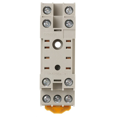 Omron 8 Pin 250V ac DIN Rail Relay Socket, for use with MY2IN, MY2IN1, MY2IN1-D2, MY2IN-CR, MY2IN-D2, MY2N, MY2N1,