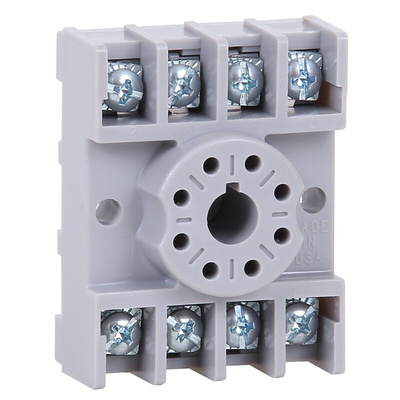 Rockwell Automation 700-HN 8 Pin 300V DIN Rail, Panel Mount Relay Socket, for use with 700-HR, 700-HX Relay