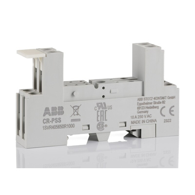 ABB CR-P DIN Rail Relay Socket, for use with CR-P Interface Relay