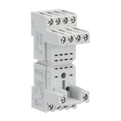 ABB CR-M DIN Rail Relay Socket, for use with CR-M Interface Relay