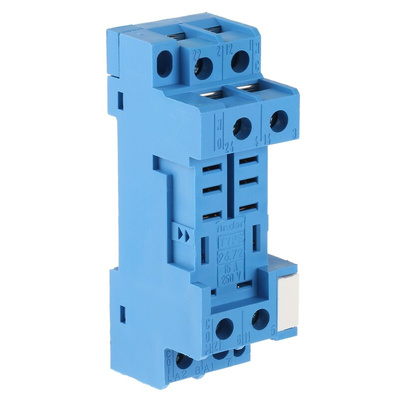 Finder 96 250V ac DIN Rail Relay Socket, for use with 56.32