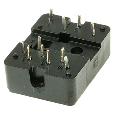 TE Connectivity 10 Pin PCB Mount Relay Socket, for use with Cradle Relays