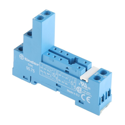 Finder 95 250V ac Relay Socket, for use with 40.52, 40.61, 44.52, 44.62, 40.51 Series Relay