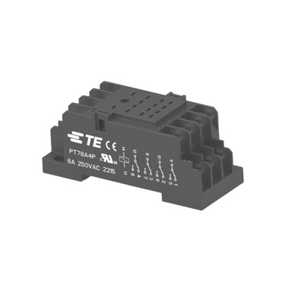 TE Connectivity 2071566 14 Pin 230V DIN Rail Relay Socket, for use with Relay