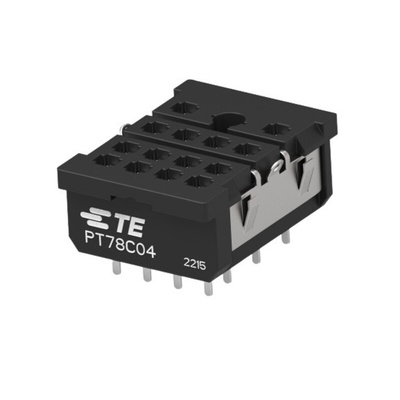 TE Connectivity 2071566 14 Pin 230V DIN Rail Relay Socket, for use with Relay