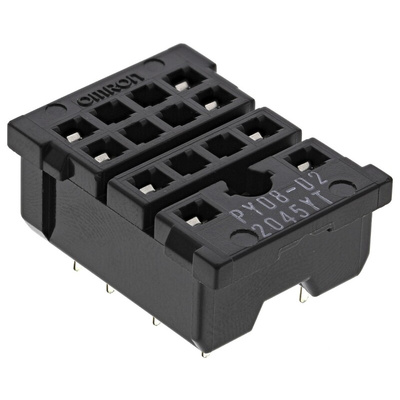 Omron 14 Pin 250V ac DIN Rail Relay Socket for use with Various Series