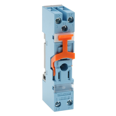 Releco MRC 5 Pin 250V ac DIN Rail Relay Socket, for use with IRC Series