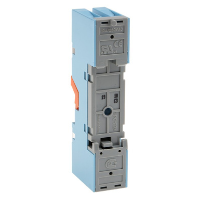 Releco MRC 5 Pin 250V ac DIN Rail Relay Socket, for use with IRC Series