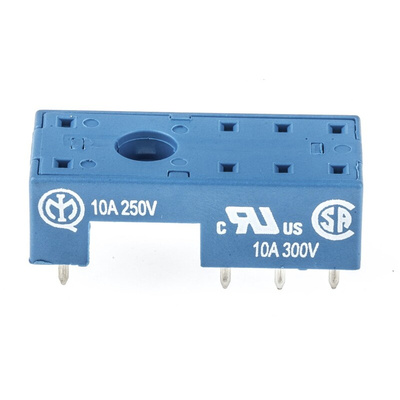 Finder 95 250V ac PCB Mount Relay Socket for use with Various Series