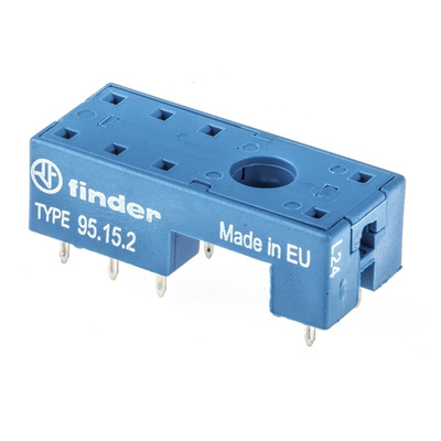 Finder 95 250V ac PCB Mount Relay Socket for use with Various Series