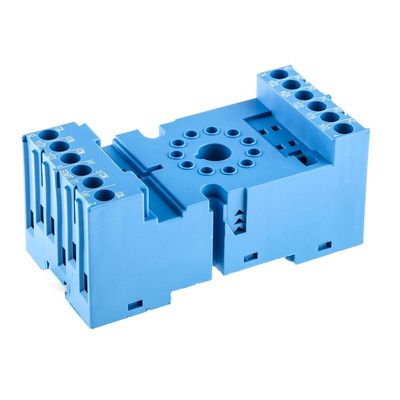 Finder 90 8 Pin 250V ac DIN Rail Relay Socket, for use with 60.13 Series Relay