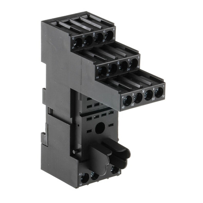 TE Connectivity 4 Pin 240V ac DIN Rail Relay Socket, for use with PT5 Series
