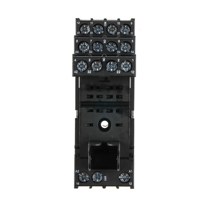 TE Connectivity 4 Pin 240V ac DIN Rail Relay Socket, for use with PT5 Series