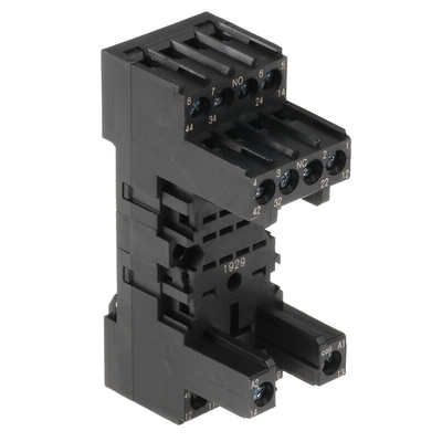 TE Connectivity 14 Pin 240V ac DIN Rail Relay Socket, for use with PT5 Series