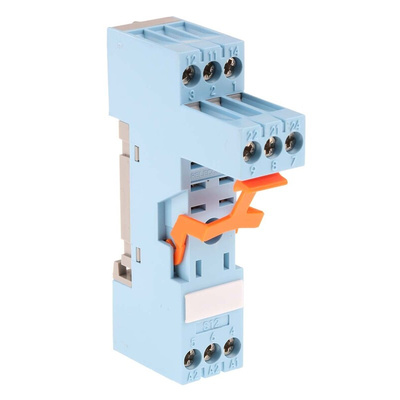 Releco MRC 8 Pin 250V ac DIN Rail Relay Socket, for use with IRC Series