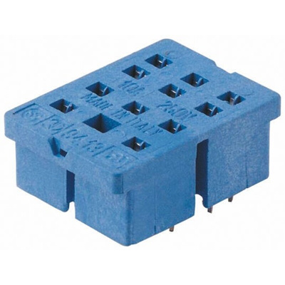 Finder 94 11 Pin 250V ac PCB Mount Relay Socket, for use with 55.33