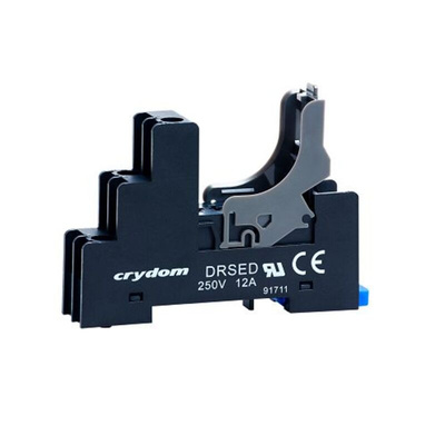 Sensata / Crydom ED Series 5 Pin 250V DIN Rail Relay Socket, for use with ED Series