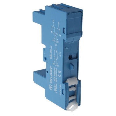 Finder 95 8 Pin 250V ac DIN Rail Relay Socket for use with Various Series