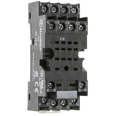 Finder 94 Relay Socket, for use with 55.32 - 55.34 Series Relays and 85.04 Series Timers