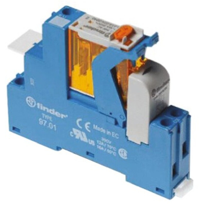 Finder 4C 250V ac DIN Rail Relay Socket, for use with 4C Series