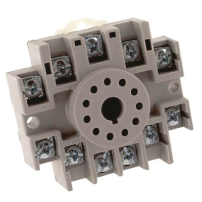 TE Connectivity 11 Pin 300V ac DIN Rail Relay Socket, for use with KRPA Relays