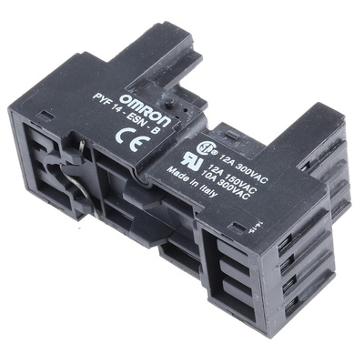 Omron 14 Pin 250V ac DIN Rail Relay Socket, for use with MY2, MY4