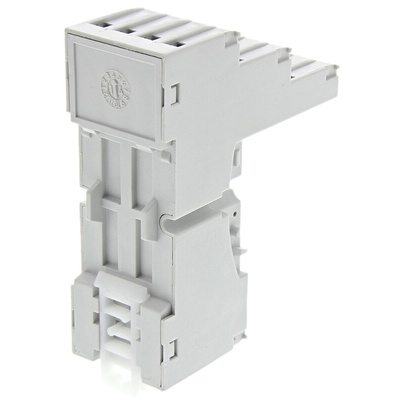 Relpol 8 Pin 300V ac DIN Rail, Panel Mount Relay Socket, for use with R2N Series Relay