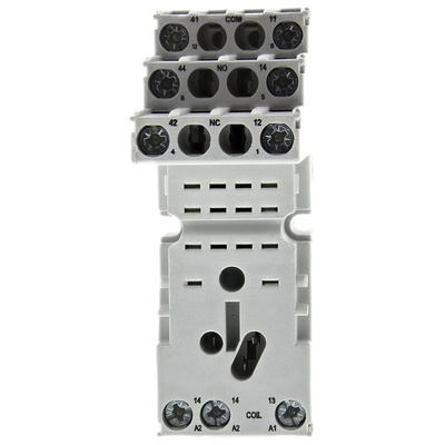 Relpol 8 Pin 300V ac DIN Rail, Panel Mount Relay Socket, for use with R2N Series Relay