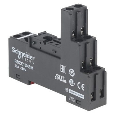 Schneider Electric Harmony Relay RSB 8 Pin <250V ac DIN Rail Relay Socket, for use with Relais Series RSZ