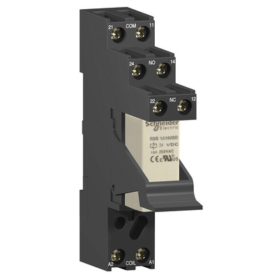 Schneider Electric Harmony Relay RSB 8 Pin <250V ac DIN Rail Relay Socket, for use with Relais Series RSZ