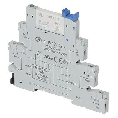 Hongfa Europe GMBH 41F DIN Rail Relay Socket