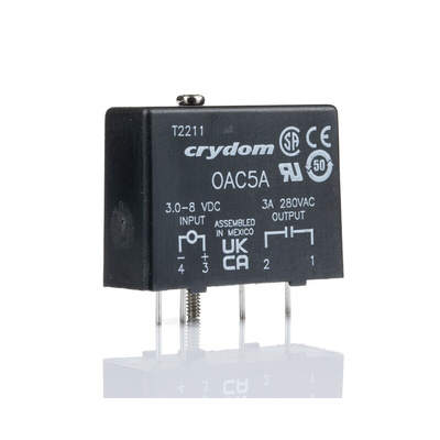 Sensata / Crydom M SERIES Series Interface Relay Module, PCB Mount, 5V dc Coil, 20mA Load