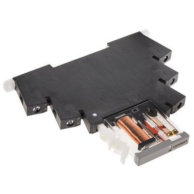 Omron G2RV Series Interface Relay, DIN Rail Mount, 24V ac/dc Coil, SPDT, 1-Pole, 50mA Load