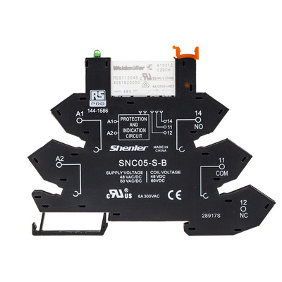RS PRO Interface Relay, DIN Rail Mount, 48V ac/dc Coil, SPDT