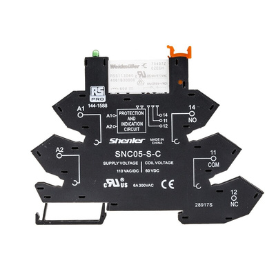 RS PRO Interface Relay, DIN Rail Mount, 60V dc Coil, SPST