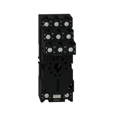 Schneider Electric RUZ 11 Pin 250V DIN Rail, Panel Mount Relay Socket, for use with Plug In Relay RUM (3CO)