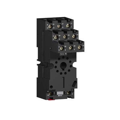 Schneider Electric RUZ 11 Pin 250V DIN Rail, Panel Mount Relay Socket, for use with Plug In Relay RUM (3CO)